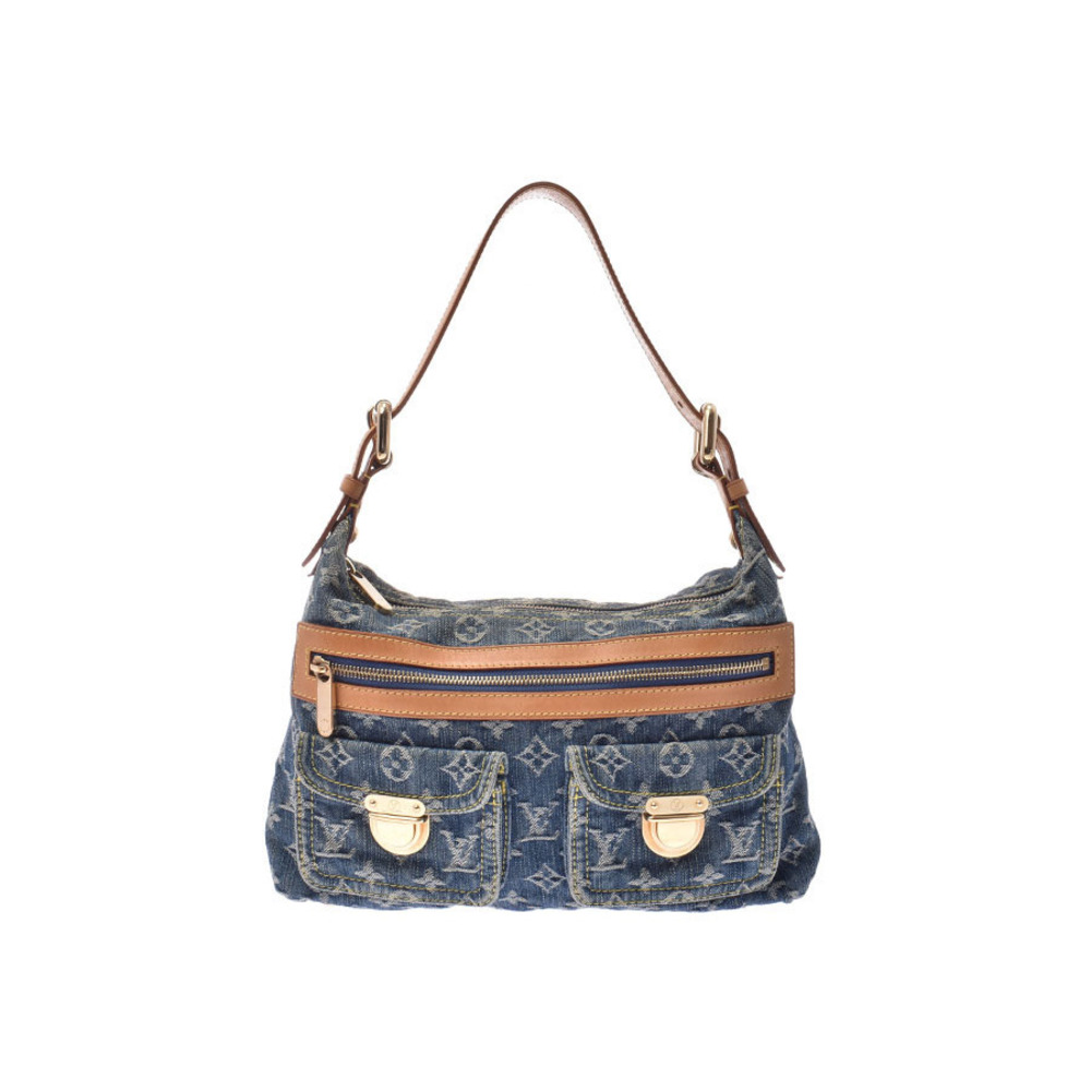 Louis Vuitton Denim Baggy Denim Blue Hobo Shoulder Bag